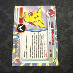 1999 Pokemon TV Animation Series 1 #25 Pikachu Blue Logo - Image 2