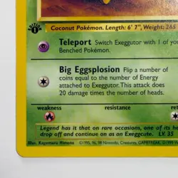 Pokemon TCG Exeggutor Jungle #35/64 WOTC Vintage 1999 1st Edition - Image 5