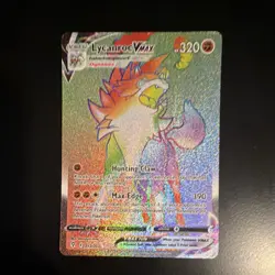 Pokemon Lycanroc VMAX Secret Rare Full Art Holo SWSH07 213/203 320 HP - Image 1