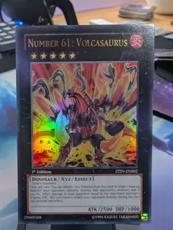 YuGiOh! Number 61: Volcasaurus ZTIN-EN002 Ultra Rare 1st Ed - Image 1