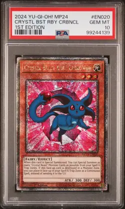 Crystal Beast Ruby Carbuncle PSA 10 - MP24-EN020 - Quarter Century Rare - Yugioh - Image 1