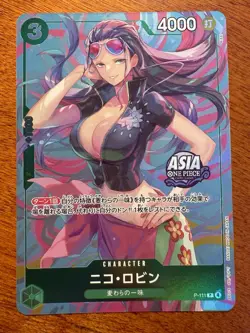 Nico Robin P-111 P ASIA PROMO One Piece Mini-tin Pack Set vol.2 Japanese BISAI - Image 1
