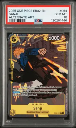 Sanji Alternate Art PSA 10 - EB02-054 One Piece Anime 25th Collection English - Image 1