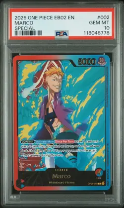 Marco EB02 Gold Leader PSA 10 - One Piece Anime 25th Collection English (Pop 9) - Image 1