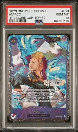 Marco Treasure Cup 2023 PSA 10 - One Piece OP02-018 Promo Card (OP-PR) English - Image 1