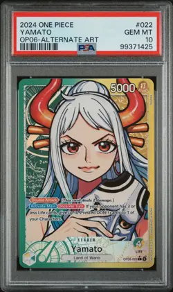 Yamato Alt Art Leader PSA 10 - One Piece OP06-022 Wings of the Captain English - Image 1