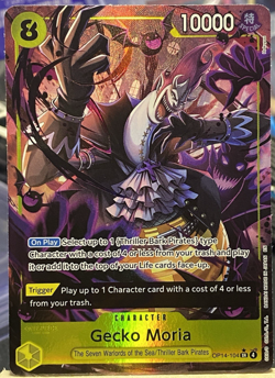 One Piece Gecko Moria - OP14-104 (Alt Art) The Azure Sea's Seven Foil English NM - Image 1