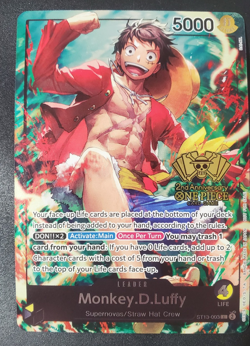 Monkey.D.Luffy (2nd Anniversary Tournament) ST13-003 One Piece Promotion... - Image 1
