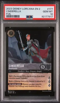 PSA 10 Disney Lorcana #177 Cinderella FOIL Super Rare - Image 1