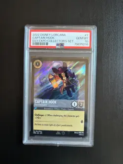 2022 Disney Lorcana D23 Expo #7 Captain Hook PSA 10 GEM MINT - Image 3