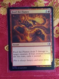 FOIL Feed the Flames Lorwyn Eclipsed Magic The Gathering MTG red Instant Card - Image 1
