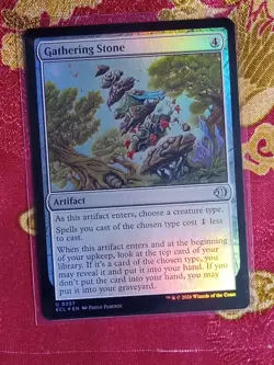 FOIL Gathering Stone Lorwyn Eclipsed Magic The Gathering MTG Artifact Card - Image 1