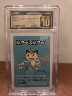 CGC 10 Pristine Meowth Old Maid 2019 Japanese Pokemon Card - Image 1