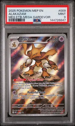 Pokemon Alakazam TCG Mega Evolution Black Star Promo Card MEP-009 - Image 1