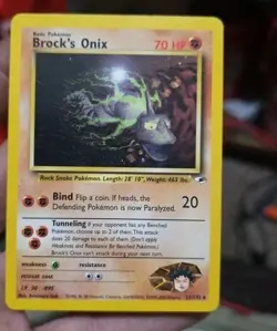 BROCK'S ONIX Pokemon Card Rare Gym Heroes Unlimited Set WOTC 21/132 - Image 1