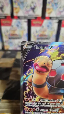 Pokemon Sword & Shield Base Set Full Art Ultra Rare Card Torkoal v 188/202 - Image 2