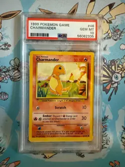 Charmander Base Set 1999 Pokemon Card PSA 10 Common WOTC 46/102 - Image 1