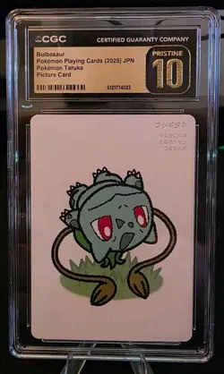 2025 POKEMON PLAYING CARDS JPN BULBASAUR CGC 10 PRISTINE Taruka - Image 1