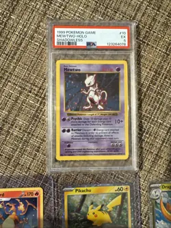 1999 Mewtwo #10 Shadowless Holo PSA 5 Pokemon Card Game Pikachu Charizard - Image 5