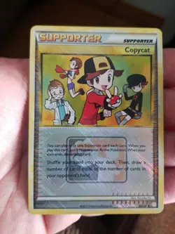 Copycat 90/123 Heart Gold Soul Silver Crosshatch Holo League Promo Pokemon Card - Image 1