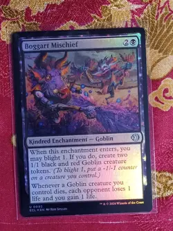 FOIL Boggart Mischiefr Lorwyn Eclipsed Magic The Gathering MTG black goblin - Image 1