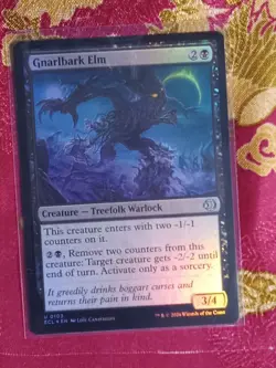 FOIL Gnarlbark Elm Lorwyn Eclipsed Magic The Gathering MTG black treefolk card - Image 1