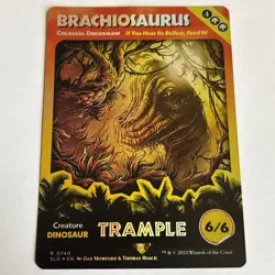 Brachiosaurus FOIL Magic the Gathering Jurassic World Secret Lair MTG 0740 SLD - Image 1