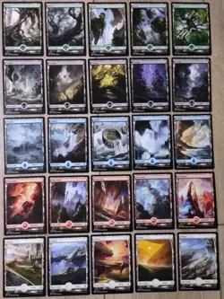 MTG Battle For Zendikar Full Art Land Set (1 of each 25) Complete Set Basic BFZ - Image 1