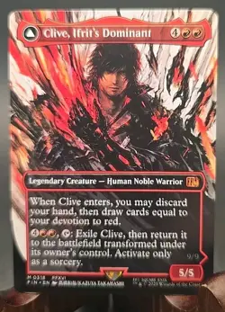 Clive, Ifrit's Dominant (Borderless) Final Fantasy MTG Regular Near Mint - Image 1