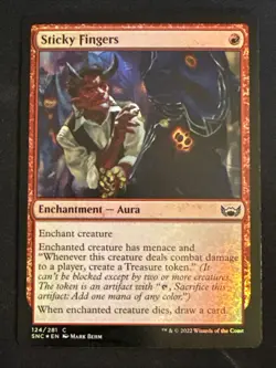 1x Foil Sticky Fingers (124) Streets of New Capenna LP MTG Magic x1 MKE - Image 1