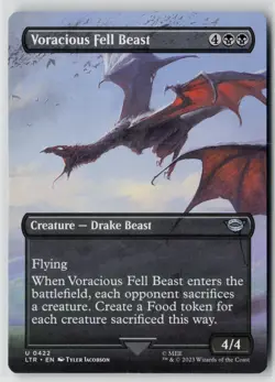 MTG Voracious Fell Beast Borderless 422 Lord Of The Rings LOTR x4 NM Uncommon - Image 1