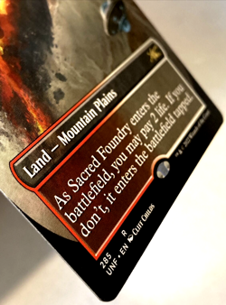 MTG Sacred Foundry *BORDERLESS* Unfinity 285 NM - Image 2