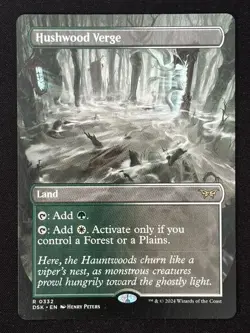 1x MTG Hushwood Verge (Borderless) - Duskmourn: House of Horror (DSK) #332 - Image 1