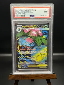 2025 POKEMON MEG EN-MEGA EVOLUTION ULTRA RARE #155 MEGA VENUSAUR EX PSA 9 - Image 1