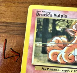 2000 - Pokemon Gym Heroes - Brock’s Vulpix 73/132 Common VINTAGE MP CREASE - Image 2