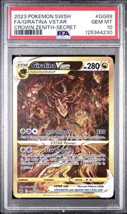 Giratina VSTAR Secret GG69/GG70 Pokemon Crown Zenith Galarian Gallery PSA 10 - Image 1
