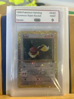 Pokemon TCG Holo Prism Vending 55/82 EEVEE MINT 9 not psa 10 Team Rocket - Image 1