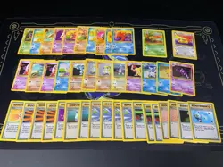 Pokemon 42 Portuguese Dutch Base Set Fossil Mixed Card Lot LP-HP - Image 1
