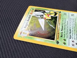 2000 Pokemon Gym Challenge 1st Edition Koga's Beedrill Holo #9/132 - Image 3