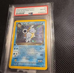 2000 Pokemon Team Rocket First Edition Dark Blastoise Holo #3/82 PSA 8 - Image 1