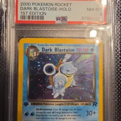 2000 Pokemon Team Rocket First Edition Dark Blastoise Holo #3/82 PSA 8 - Image 2
