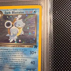2000 Pokemon Team Rocket First Edition Dark Blastoise Holo #3/82 PSA 8 - Image 4