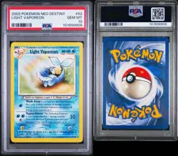 2002 POKEMON NEO DESTINY #52/105 LIGHT VAPOREON PSA 10 LOW POP 67 #52 GEM MINT - Image 3