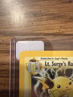 Pokemon Gym Challenge 1st Edition Lt. Surge’s Raichu 11/132 Holo LP Light Play - Image 2