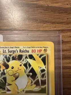 Pokemon Gym Challenge 1st Edition Lt. Surge’s Raichu 11/132 Holo LP Light Play - Image 3