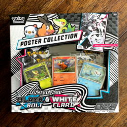 POKEMON TCG S&V 10.5 BLACK BOLT & WHITE FLARE POSTER COLLECTION BOX - NEW SEALED - Image 1