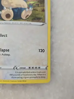 Pokemon TCG Snorlax 141/192 Rebel Clash Cosmos Holo Rare with Galaxy Swirl - Image 4