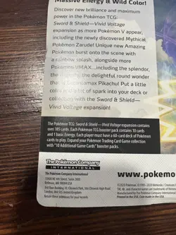 Pokemon Vivid Voltage Vaporeon Promo 3 Booster Pack Blister Pikachu TCG Sealed - Image 3
