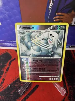 Pokemon TCG - Aggron - 1/123 - Mysterious Treasures - HP Reverse Holo (2007) - Image 1