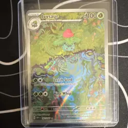 Pokemon TCG Ivysaur 167/165 Scarlet & Violet 151 Illustration Rare Holo 100HP - Image 1